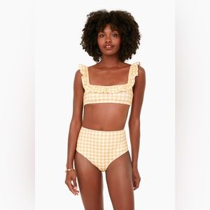 Marigold Gingham High Waisted Top and Bottom